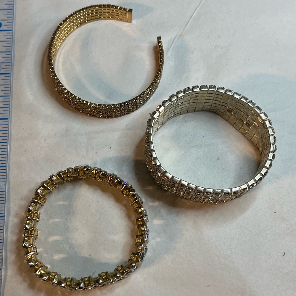 3 Rhinestone Bracelets - Picture 3 of 3